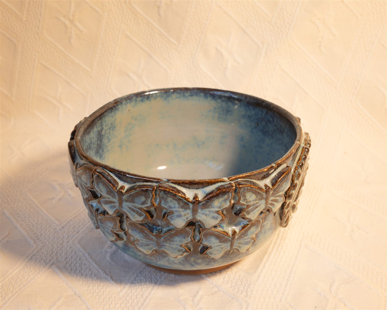 Blue butterfly bowl 2