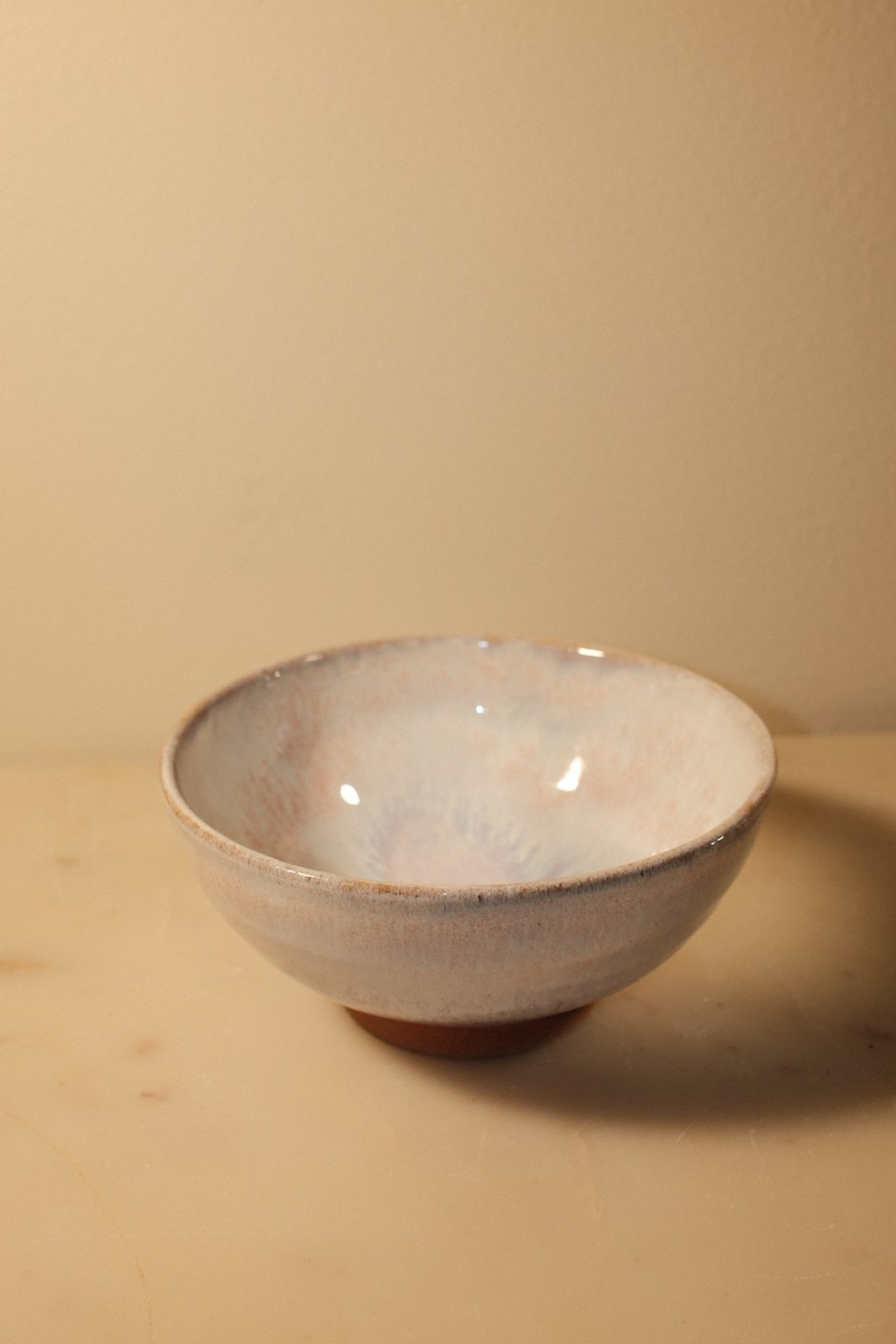 Misty Pink bowl with Claret rim
