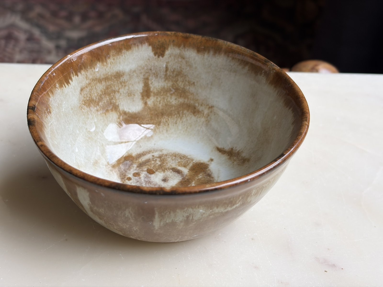 Scoria and Lichen bowl