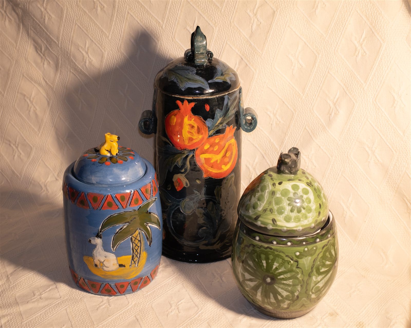 A collection of three canisters